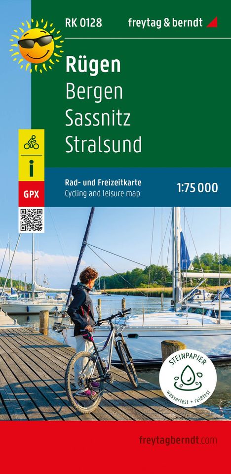 Rügen, Rad- und Freizeitkarte 1:75.000, freytag &amp; berndt, RK, Karten