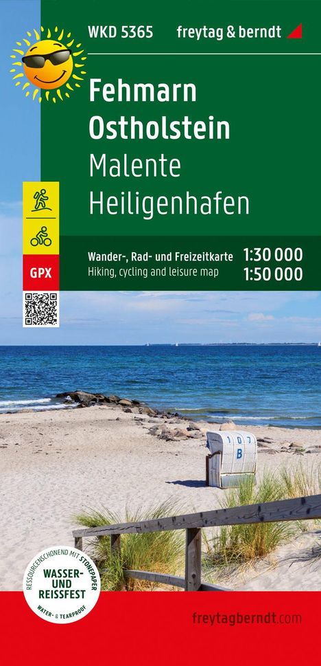 Fehmarn - Ostholstein, Wander-, Rad- und Freizeitkarte 1:30.000, freytag &amp; berndt, WKD 5365, Karten