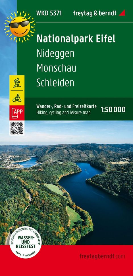 Nationalpark Eifel, Wander-, Rad- und Freizeitkarte 1:50.000, freytag &amp; berndt, WKD 5371, Karten