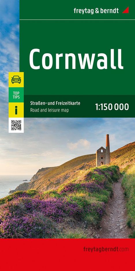 Cornwall, Straßen- und Freizeitkarte 1:150.000, freytag & berndt, Karten