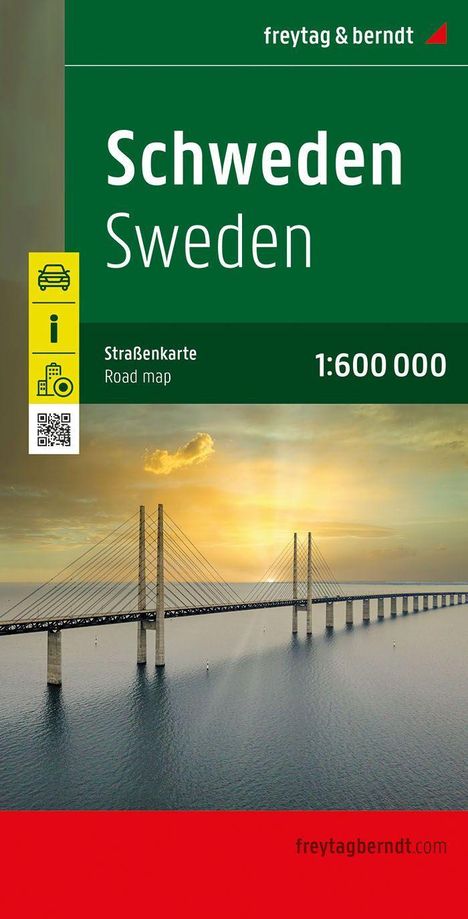 Schweden, Straßenkarte 1:600.000, freytag &amp; berndt, Karten