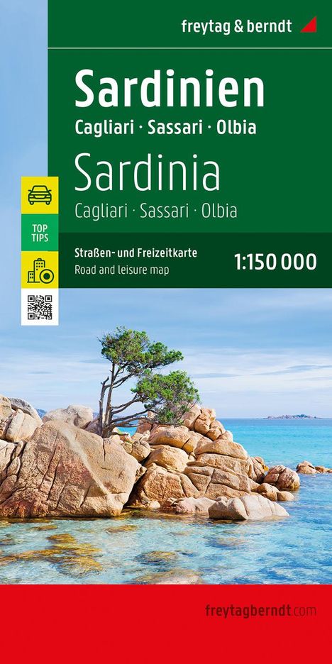 Sardinien, Straßen- und Freizeitkarte 1:150.000, freytag &amp; berndt, Karten