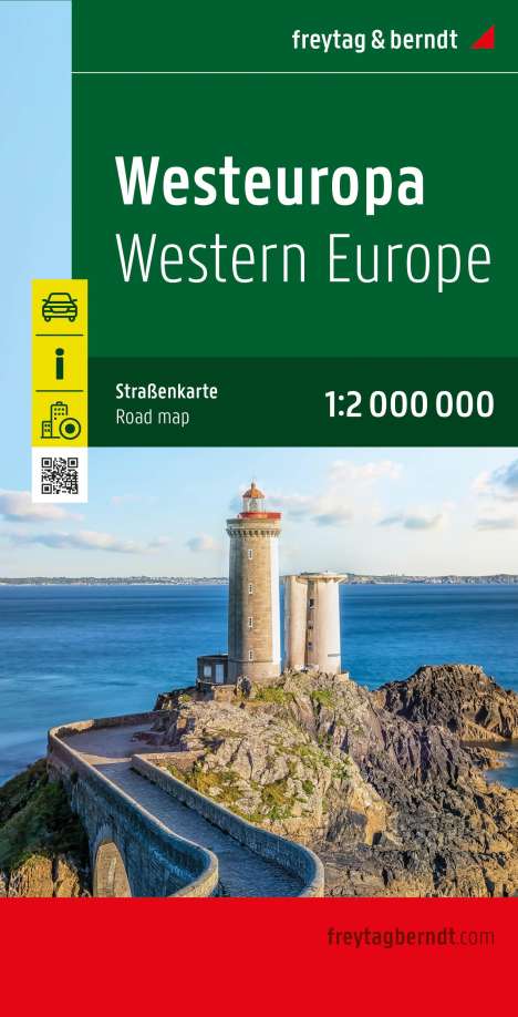 Westeuropa, Straßenkarte 1:2.000.000, freytag &amp; berndt, Karten
