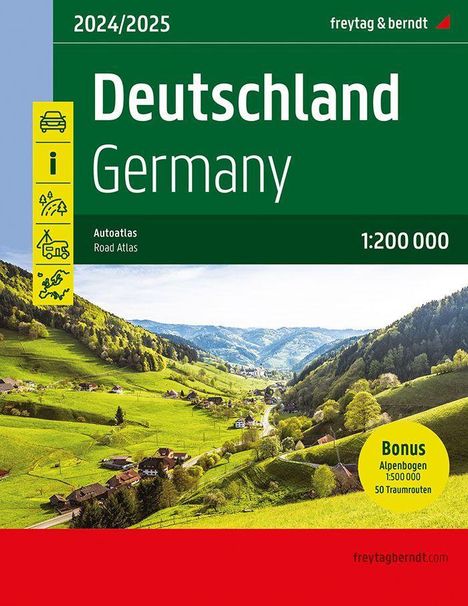 Deutschland, Autoatlas 1:200.000, 2024/2025, freytag &amp; berndt, Buch