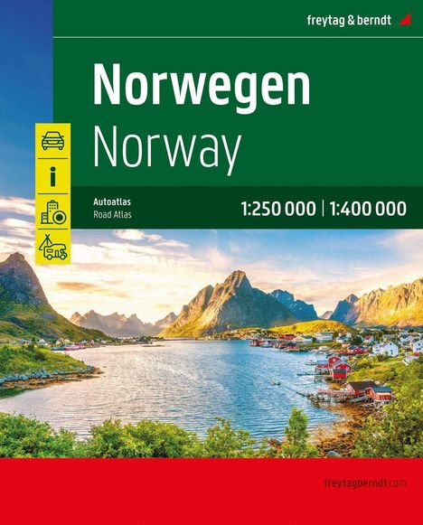 Norwegen, Autoatlas 1:250.000 - 1:400.000, freytag &amp; berndt, Buch