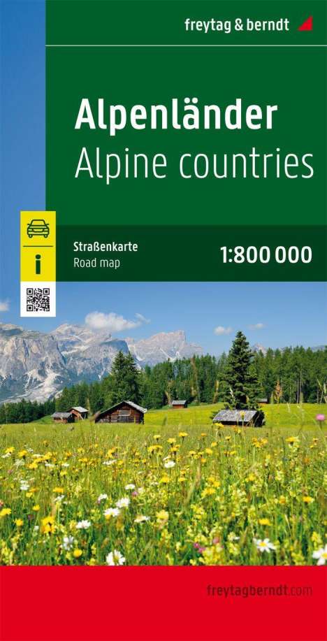 Alpenländer, Straßenkarte 1:800.000, freytag &amp; berndt, Karten