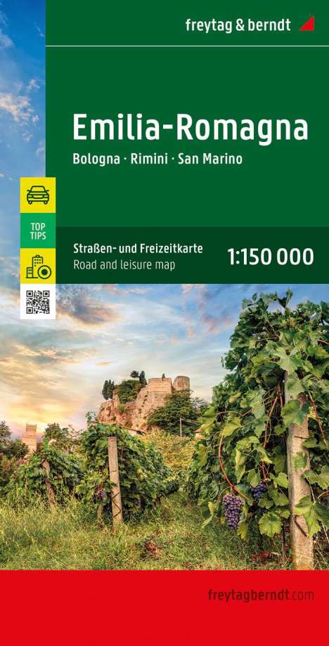 Emilia-Romagna, Straßen- und Freizeitkarte 1:150.000, freytag &amp; berndt, Karten