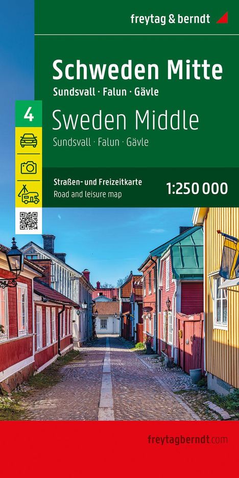 Schweden Mitte, Straßen- und Freizeitkarte 1:250.000, freytag &amp; berndt, Karten