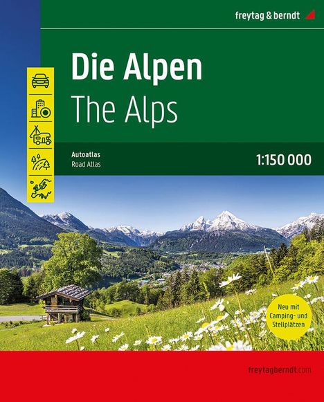 Die Alpen, Straßenatlas 1:150.000, freytag &amp; berndt, Buch