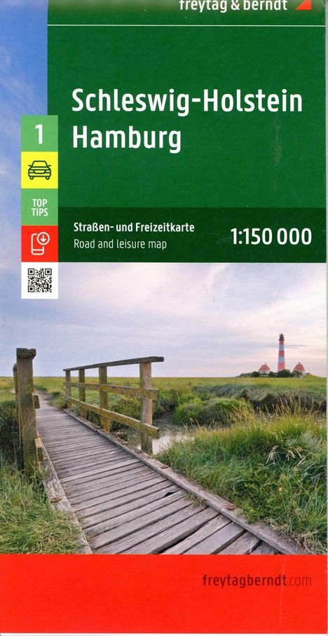 Schleswig-Holstein - Hamburg, Straßen- und Freizeitkarte 1:150.000, freytag &amp; berndt, Karten