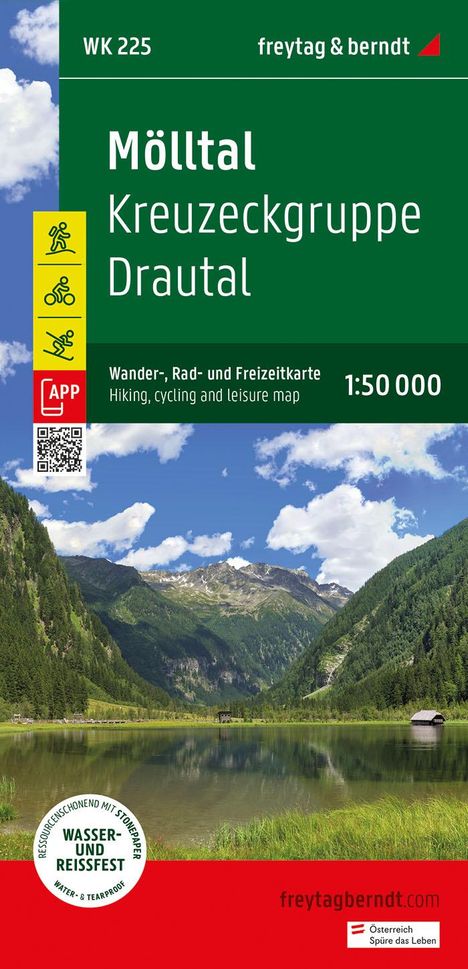 Mölltal, Wander-, Rad- und Freizeitkarte 1:50.000, freytag &amp; berndt, WK 225, Karten
