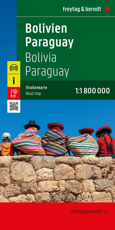 Bolivien - Paraguay, Straßenkarte 1:1.800.000, freytag &amp; berndt, Karten