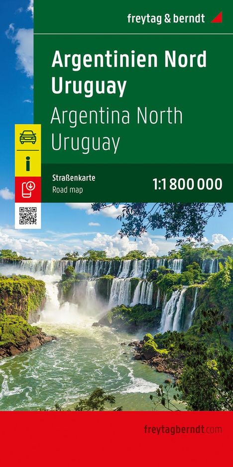 Argentinien Nord - Uruguay, Straßenkarte 1:1.800.000, freytag &amp; berndt, Karten