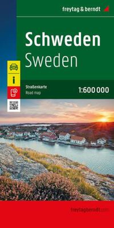 Schweden, Straßenkarte 1:600.000, freytag &amp; berndt, Karten