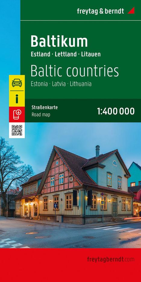 Baltikum, Straßenkarte 1:400.000, freytag &amp; berndt, Karten