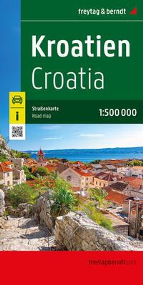 Kroatien, Straßenkarte 1:500.000, freytag &amp; berndt, Karten