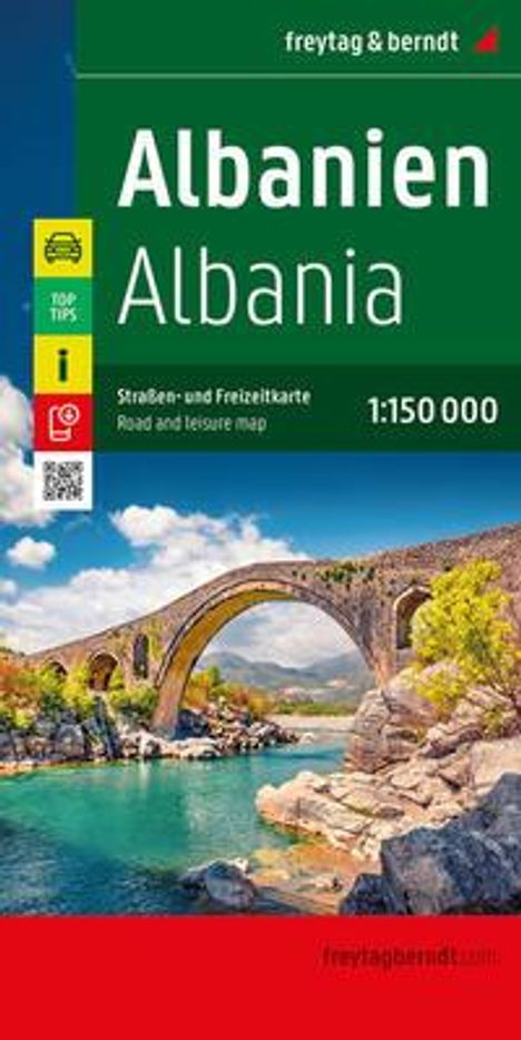 Albanien, Straßen- und Freizeitkarte 1:150.000, freytag &amp; berndt, Karten