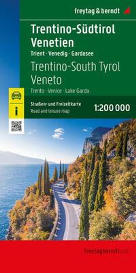 Trentino-Südtirol - Venetien, Straßen- und Freizeitkarte 1:200.000, freytag &amp; berndt, Karten