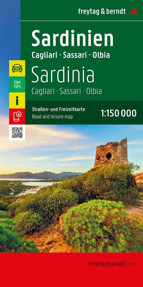 Sardinien, Straßen- und Freizeitkarte 1:150.000, freytag & berndt, Karten