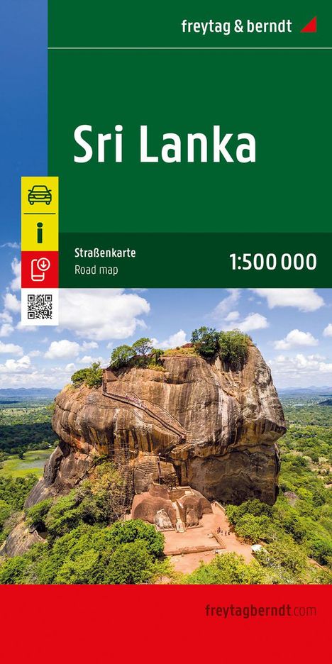 Sri Lanka, Straßenkarte 1:500.000, freytag & berndt, Karten