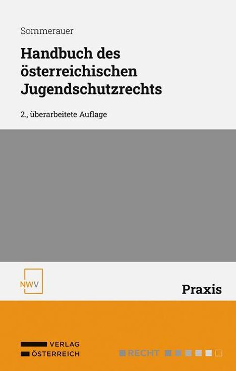 "Handbuch des österreichischen Jugendschutzrechts", 2., überarbeitete Auflage. Schlicht gestaltetes Buchcover.