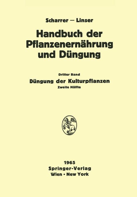 N. Atanasiu: Düngung der Kulturpflanzen 2, Buch