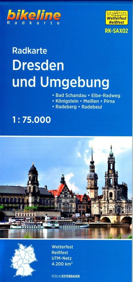 Radkarte Dresden und Umgebung 1 : 75.000 (RK-SAX02), Karten