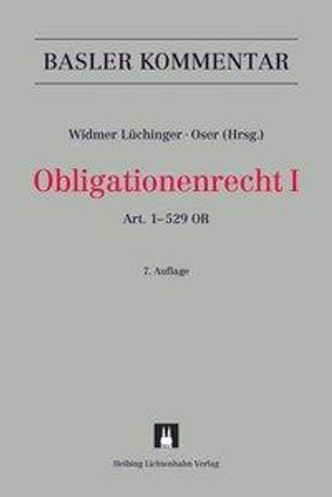 Walter Fellmann: Obligationenrecht I, Buch