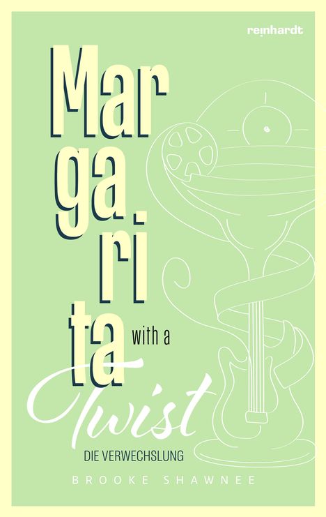 „Margarita with a Twist. Die Verwechslung. Brooke Shawnee.“ Illustration mit Strohhalm-artigem Objekt.