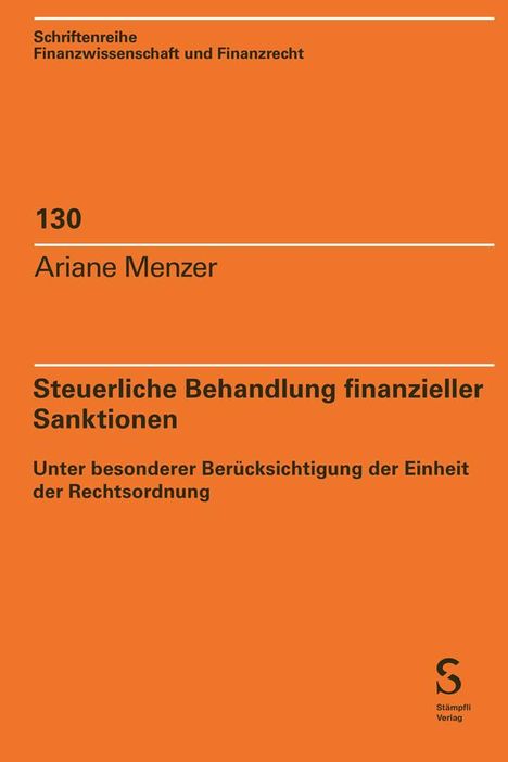 Ariane Menzer: Steuerliche Behandlung finanzieller Sanktionen, Buch