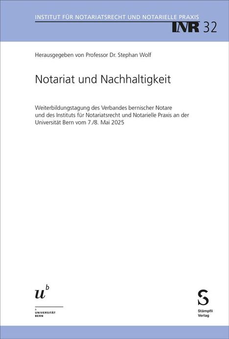 Notariat und Nachhaltigkeit, Buch
