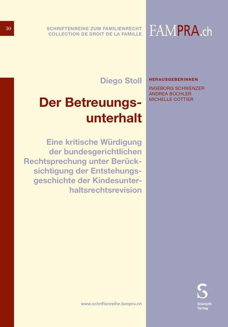 Diego Stoll: Der Betreuungsunterhalt, Buch