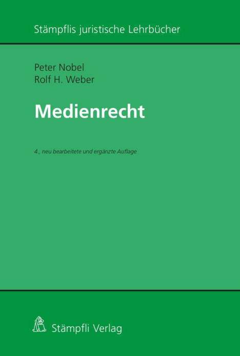 Peter Nobel: Medienrecht (Schweizer Recht), Buch