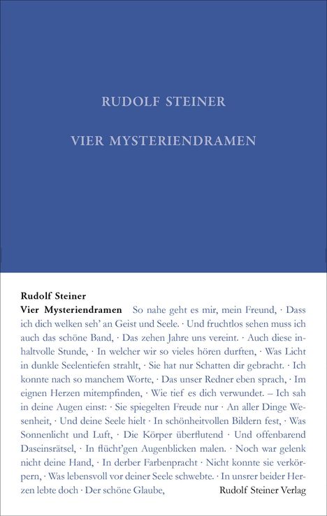 Rudolf Steiner: Vier Mysteriendramen, Buch