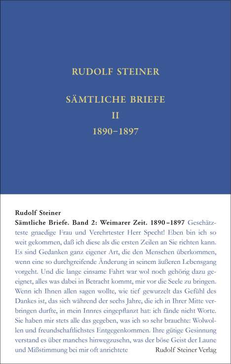 Rudolf Steiner: Sämtliche Briefe Band 2, Buch