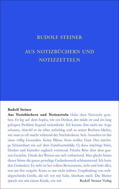 Rudolf Steiner: Aus Notizbüchern und Notizzetteln, Buch