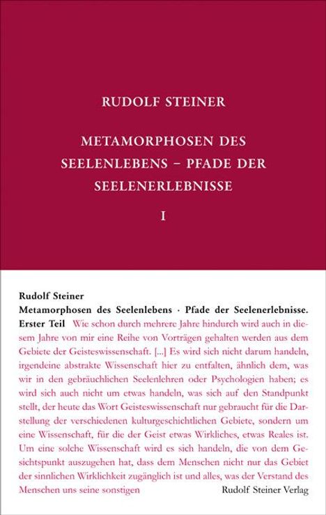 Rudolf Steiner: Steiner, R: Metamorphosen des Seelenlebens. Pfade der Seelen, Buch