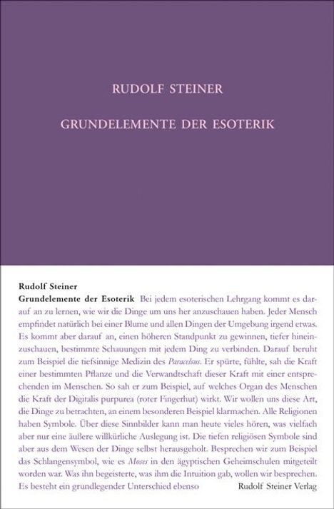 Steiner Rudolf: Rudolf Steiner Gesamtausgabe 93a . Grundelemente der Esoterik, Buch
