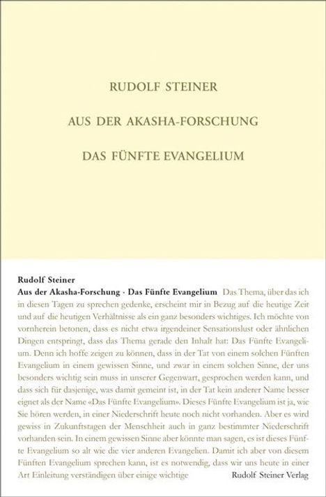 Steiner Rudolf: Aus der Akasha-Forschung, Buch