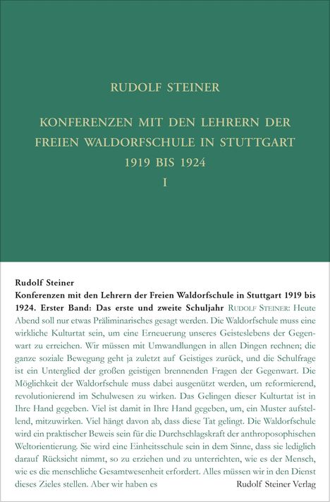 Rudolf Steiner: Konferenzen mit den Lehrern der Freien Waldorfschule 1919 bis 1924, Buch