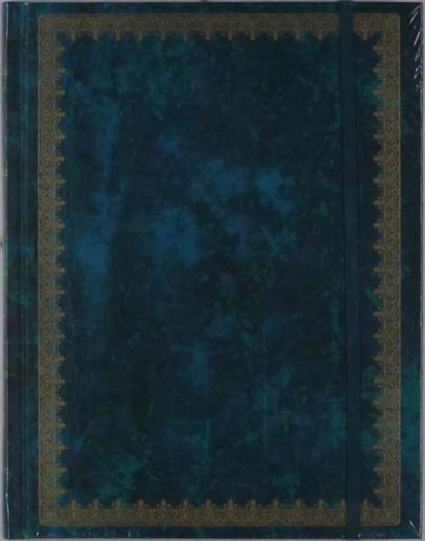 Blank Book Lederlook blau (groß), Buch