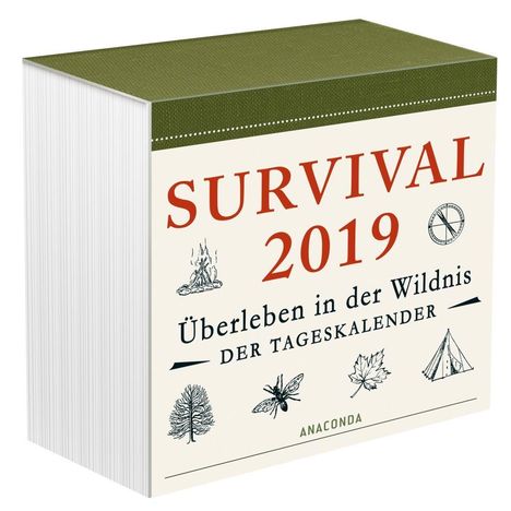 Dave Canterbury: Survival 2019 - Überleben in der Wildnis, Tageskalender, Diverse