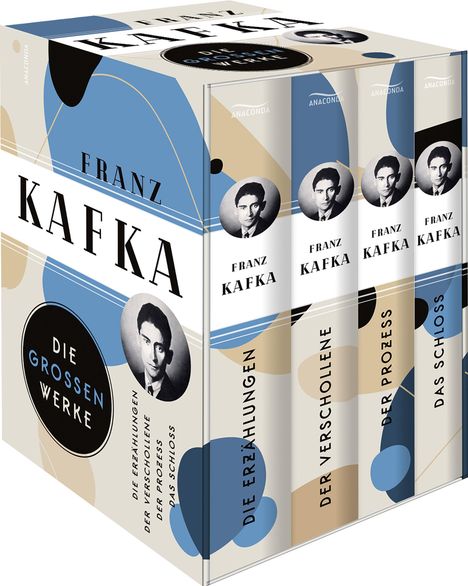 Franz Kafka: Franz Kafka, Die großen Werke (Die Erzählungen - Der Verschollene - Der Prozess - Das Schloss) (4 Bände im Schuber), Buch