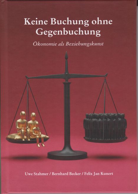 „Keine Buchung ohne Gegenbuchung. Ökonomie als Beziehungskunst.“

Eine Waage mit goldenen Figuren links und schwarzen Figuren rechts.