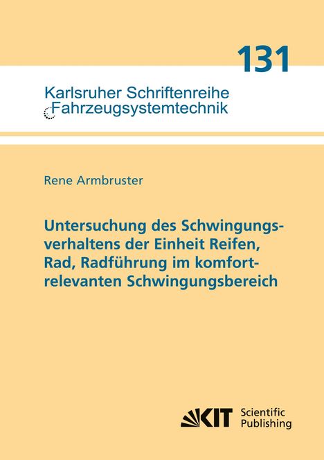 Titel: "Untersuchung des Schwingungsverhaltens der Einheit Reifen". Beige, blaues KIT-Logo unten.