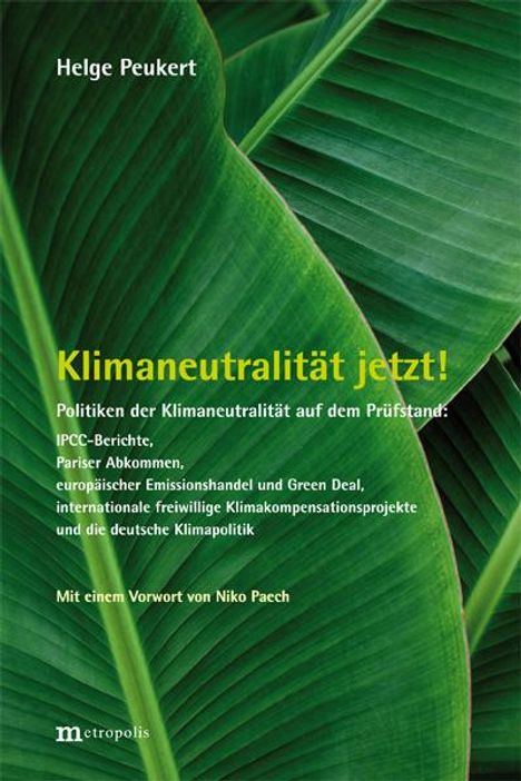 Helge Peukert: Klimaneutralität jetzt!, Buch