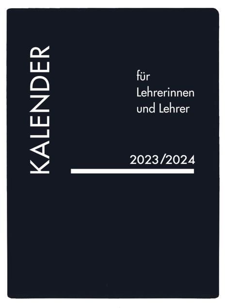 Lehrerkalender PVC schwarz 2024/2024, Kalender