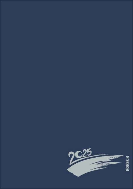 Foto-Malen-Basteln A4 dunkelblau mit Folienprägung 2025, Kalender