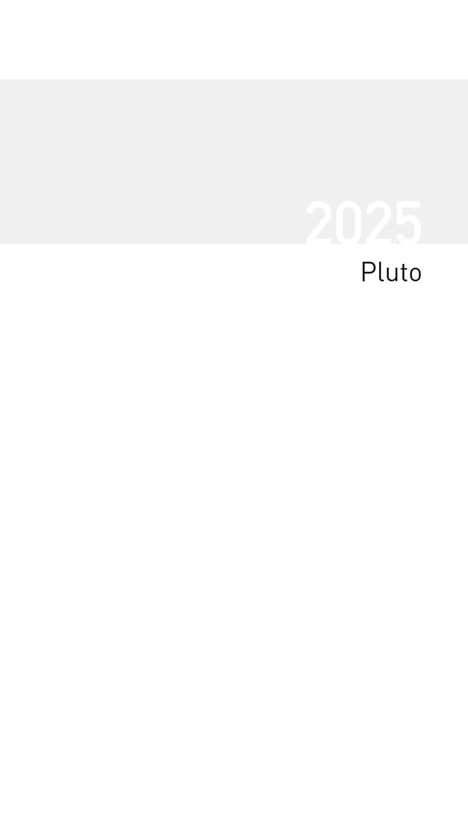 Taschenkalender Pluto geheftet Einlage 2025, Kalender