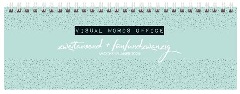 Tischquerkalender Visual Words Office 2025, Kalender